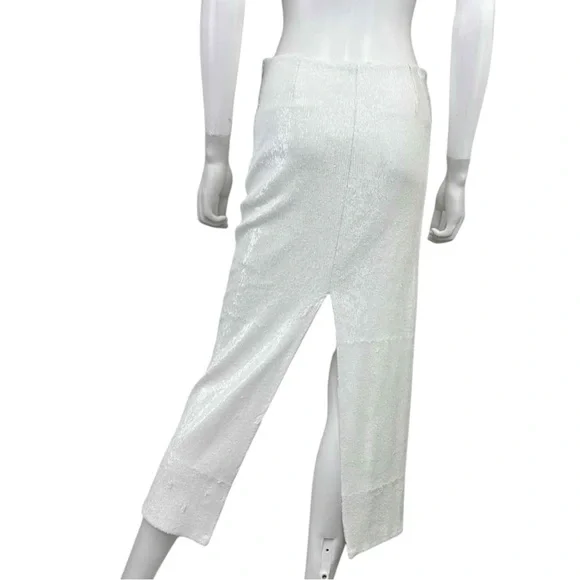 GAUCHERE White Sequin Maxi Skirt Size 34 - Picture 3 of 9
